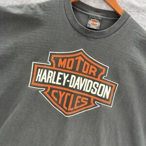 VTG Harley Davidson Shirt Mens 4XL Black Nashville Single Stitch USA Biker 90s